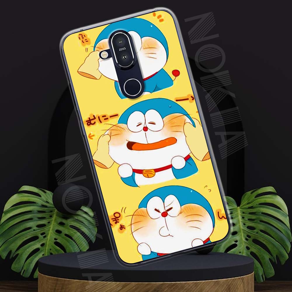 Ốp lưng Nokia 8.1 mẫu BST Doraemon. One Piece, Dragon ball