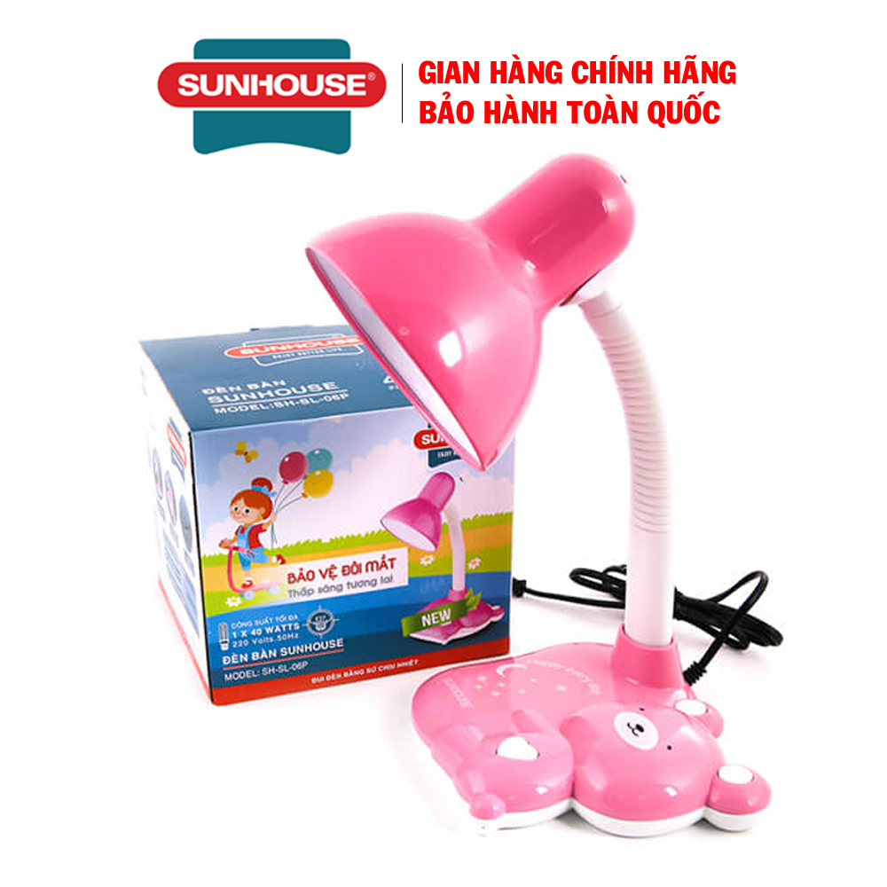 Đèn bàn Sunhouse SH-SL-06P - Đèn học sinh, đèn chống cận - Tặng bóng đèn led siêu sáng