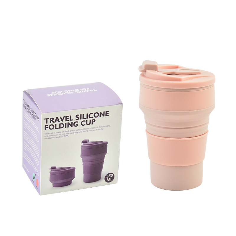 Ly nước silicon 350ml gấp gọn