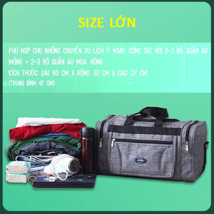 (Tặng bình nước) Túi Đa Năng Du Lịch Đi Chơi Công Tác