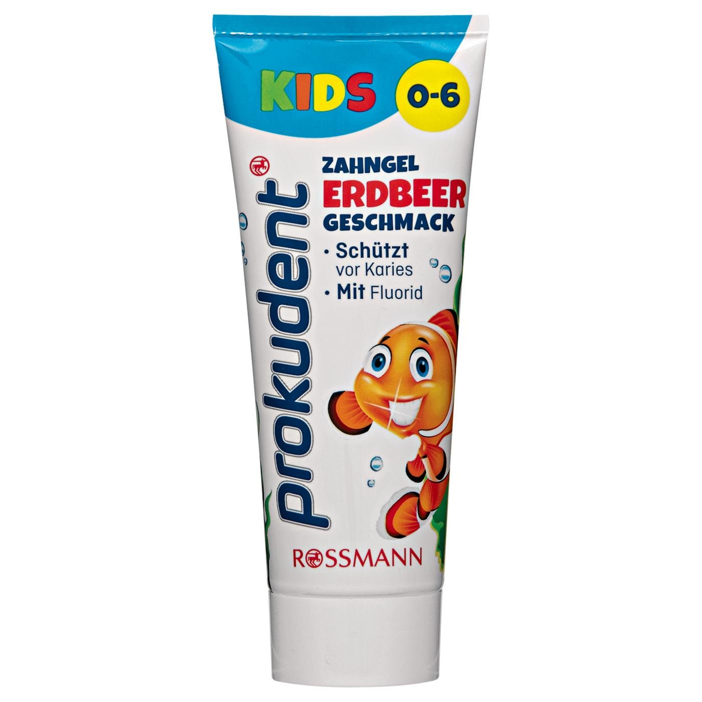 Kem đánh răng trẻ em Prokudent Kids zahngel Erdbeer 0-6 vị dâu tây cho bé xách tay Đức