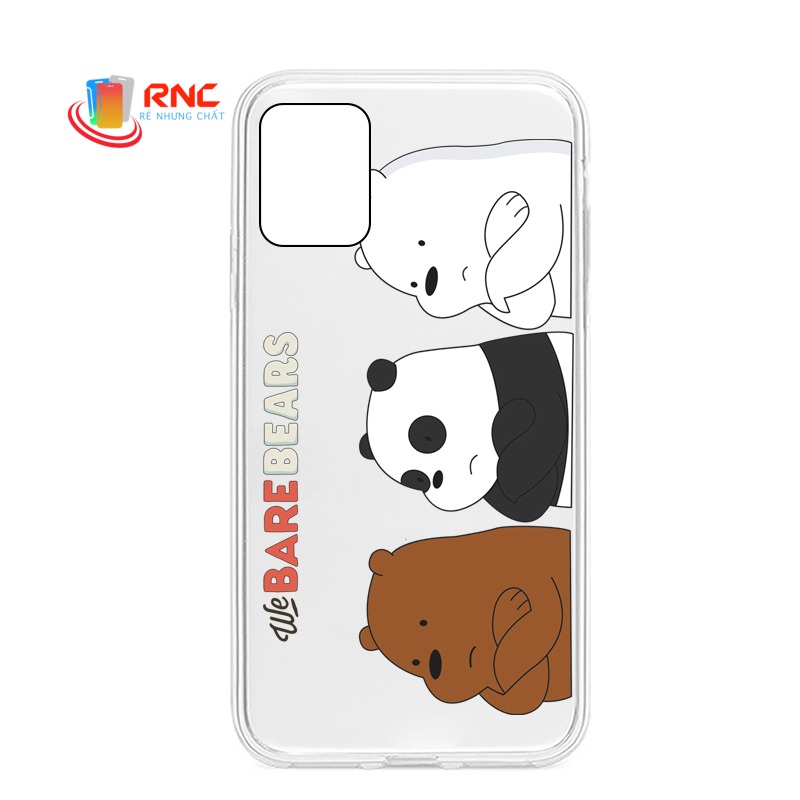 [HCM]Ốp lưng đủ dòng OPPO A1K/A3S/A5S/A52/A31/A91/F5/F7/F11/Reno 4/Reno 3/Reno 4 Pro/....Silicone trong in hình gấu kute