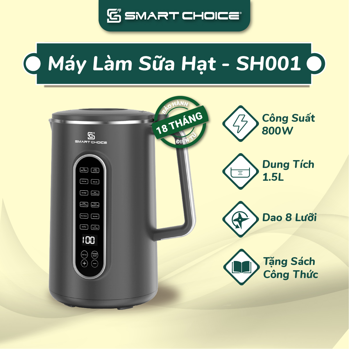 Máy Làm Sữa Hạt SmartChoice SCG-SH001