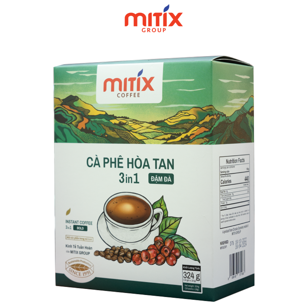 Mitix Coffee Cà phê hòa tan 3in1 Đậm đà loại 324gr