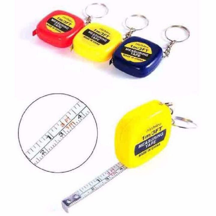 Móc khoá thước kéo mini 1M tiện dụng- 000132