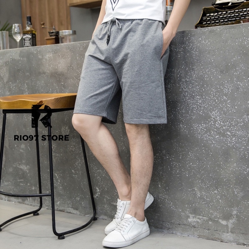 Quần short túi khóa mặc mát vải thun co giãn