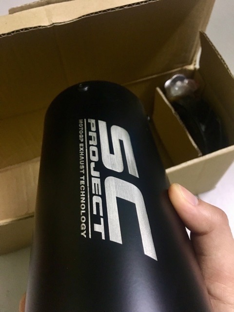 Pô Thể Thao SC đen miệng 60mm