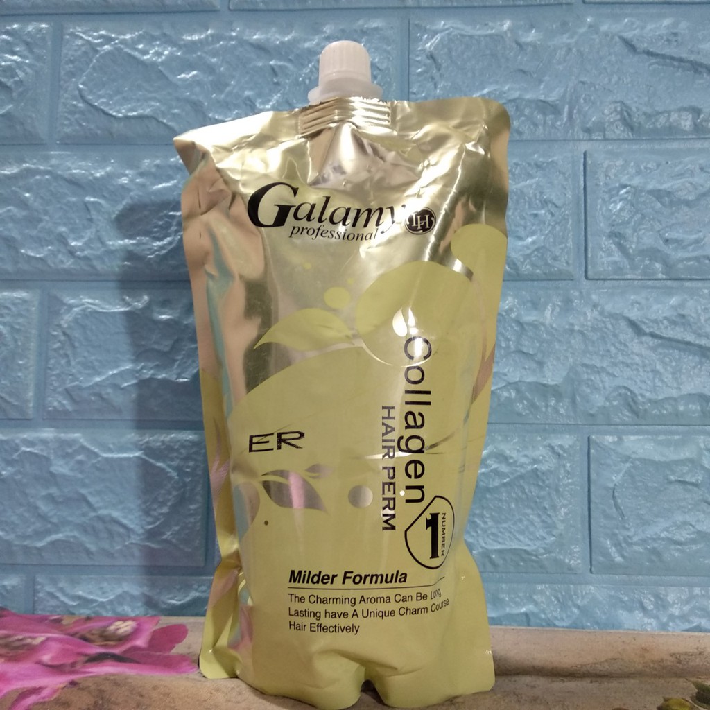 Bộ thuoc kem ép duỗi hoặc uốn tóc galamy collagen 1000ml x 2