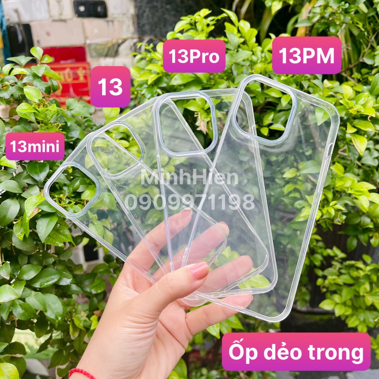 Ốp dẻo trong 13Mini/13/13Pro/13Promax