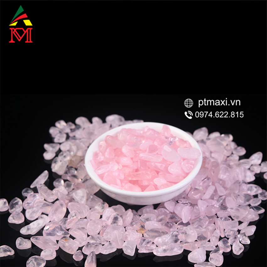 100g Đá Vụn Phong Thủy Thạch Anh Hồng
