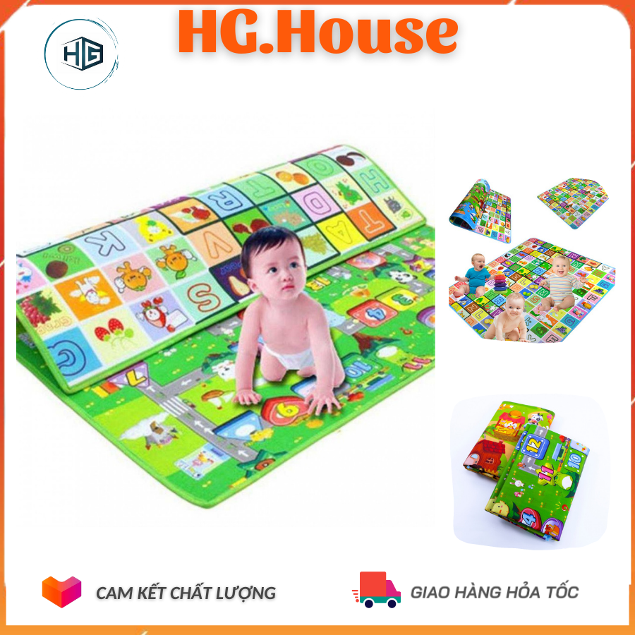 Thảm Maboshi 2 Mặt Cỡ Lớn Cho Bé, Kích Thước 2M*1.6m, Chất Liệu Xốp Cách Nhiệt, Chống Ẩm