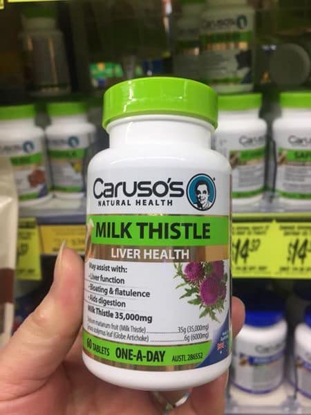 Bổ gan Milk thistle Carusos 35000mg