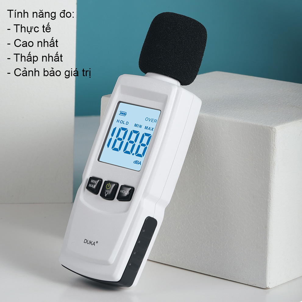 [Xiaomi Duka] Máy đo độ ồn, máy đo âm thanh cầm tay