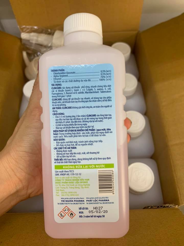 [HCM]Dung Dịch Sát Khuẩn Tay Clincare 500Ml