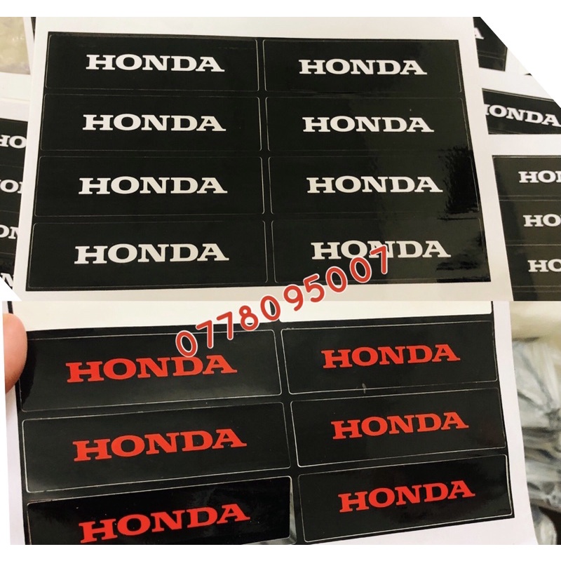 Tem chữ honda dán rổ xe (1chữ)