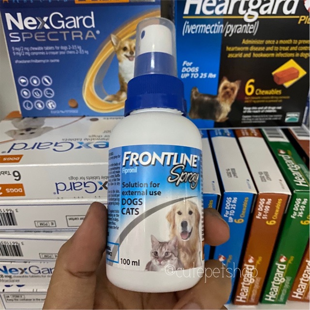 Thuốc diệt ve ghẻ, bọ chét chó mèo - Merial Frontline Spray 100ml