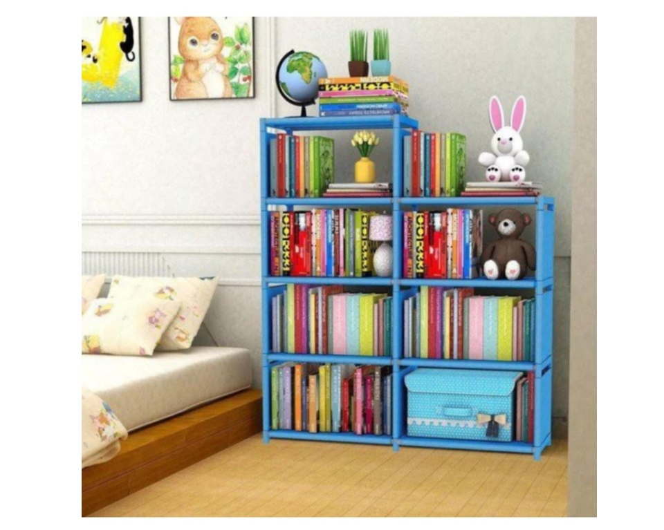 Kệ sách 4 tầng 7 ngăn (Xanh) LOẠI MỚI