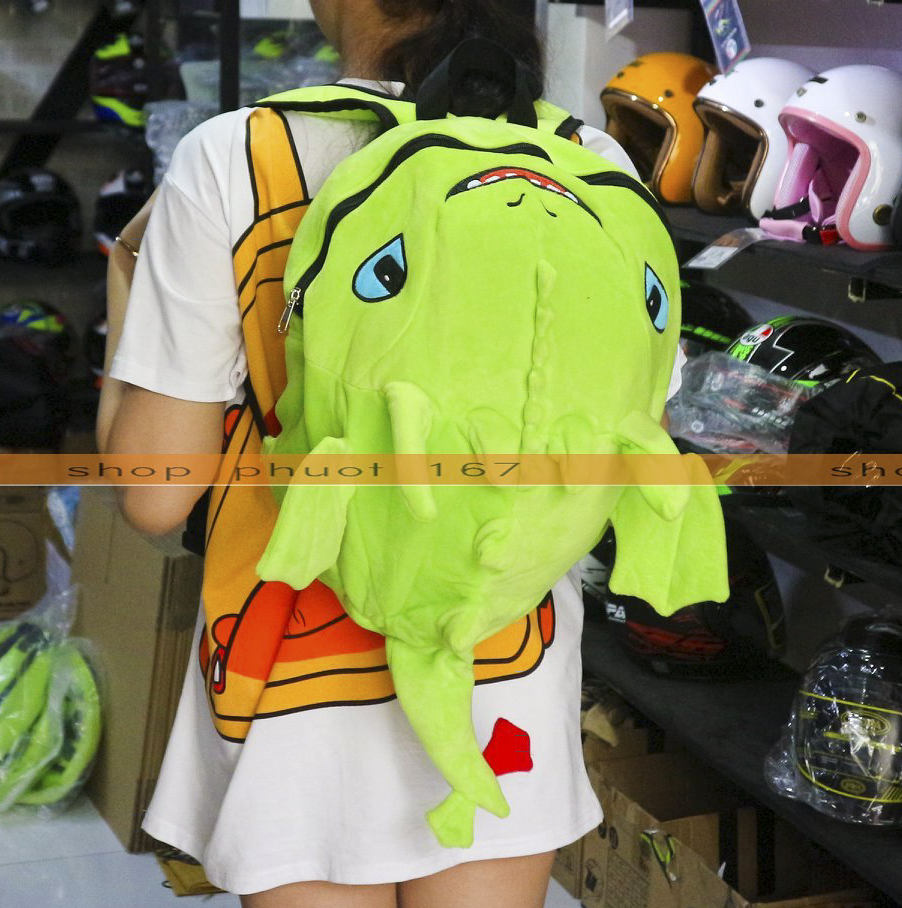 Balo Rồng Khủng Long size lớn, Kute , loại vải nhung, bảo hành 12 tháng