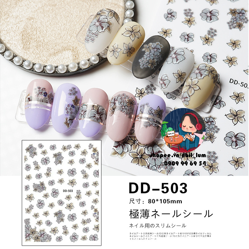 [HCM][Video Thực Tế] Nail Sticker Dán Móng Tay - Bộ Sưu Tập Cánh Hoa