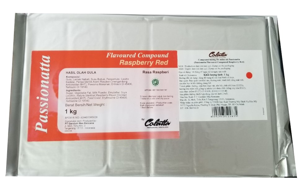 Socola đỏ mâm xôi Colatta 1kg