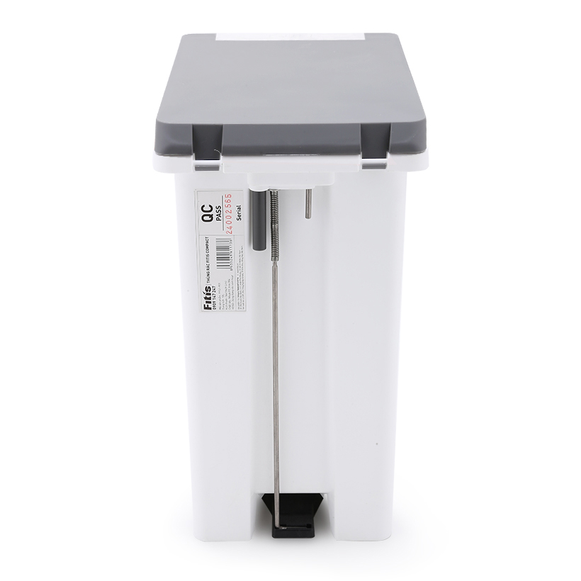 Thùng Rác Fitis Compact Trắng Xám 10 Lít