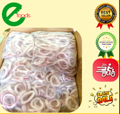 Mực Vòng Dòn Ngon 1KG  rã đông 500-600G (Chọn Giao Hàng 2h giúp shop nha)