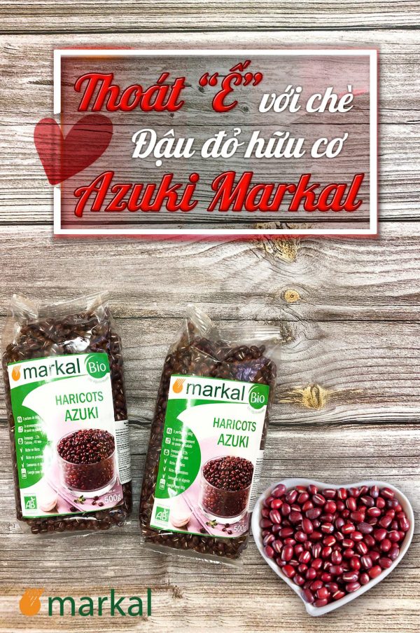 Đậu đỏ Azuki hữu cơ (Markal Haricots Azuki Beans) - 500gr