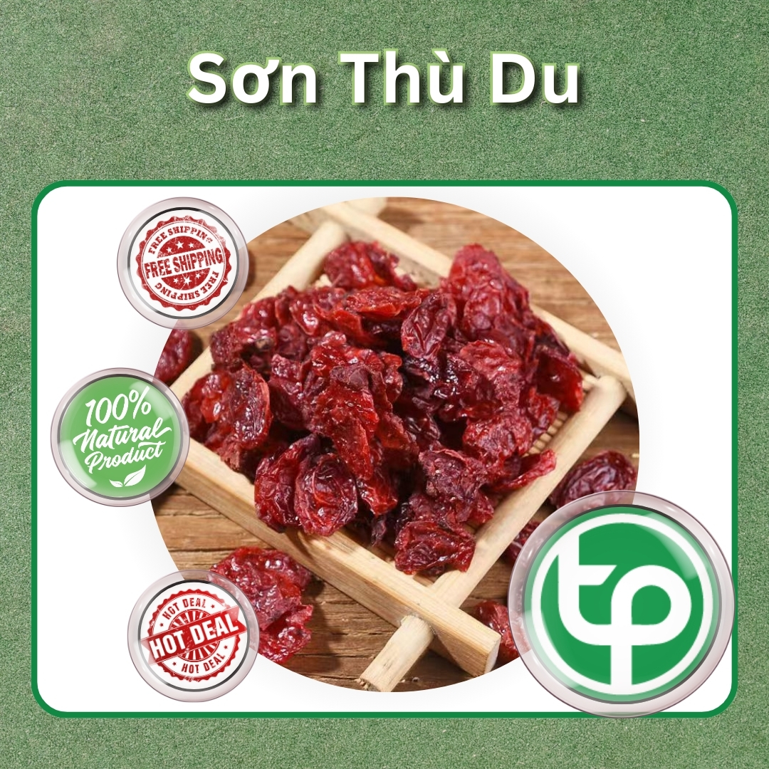 Sơn thù du khô 500g - Hàng sạch xanh chất lượng cao - Thảo Dược Tấn Phát