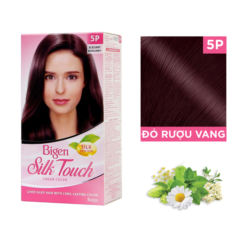 Thuốc nhuộm tóc phủ bạc Bigen Silk Touch Sắc Màu trẻ trung 80ml - Màu Đỏ 5P