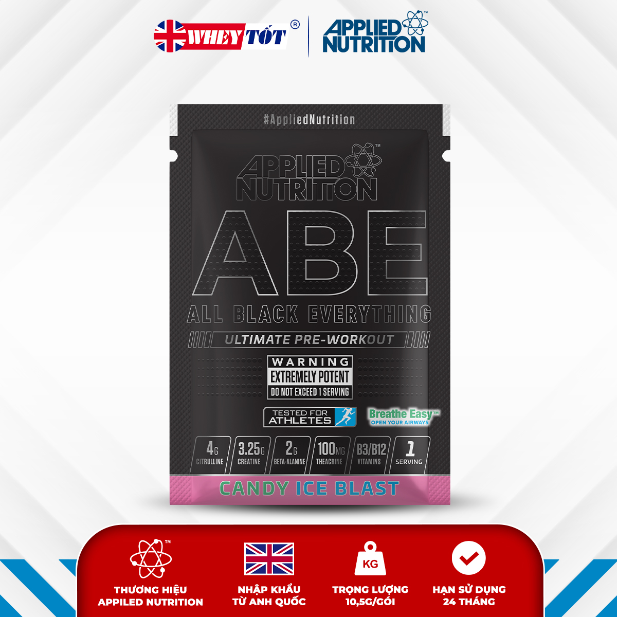 Bột Applied Nutrition ABE - Ultimate Pre Workout Sample Sachet Hỗ trợ tập luyện thể thao