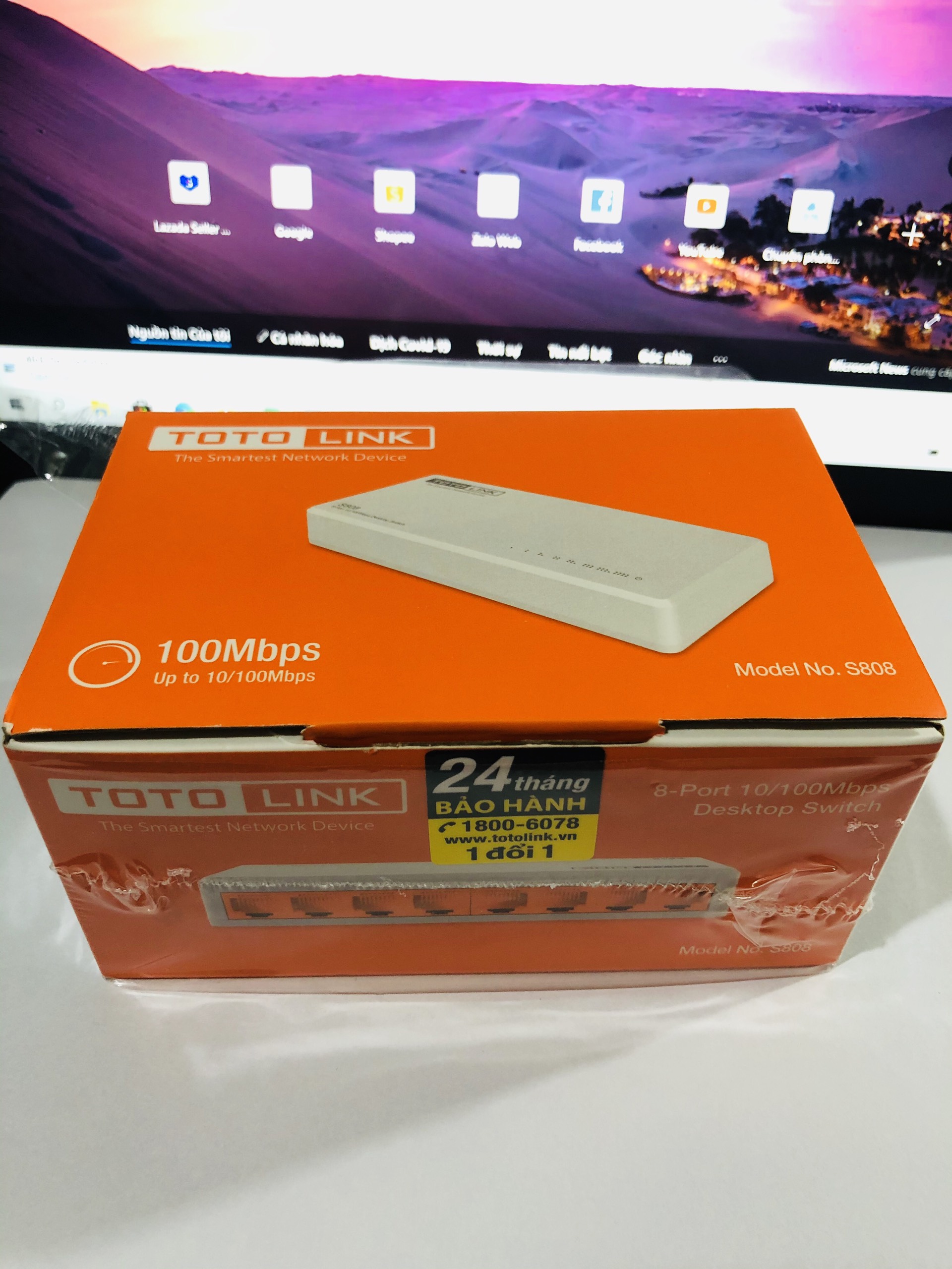 [HCM]Switch Chia Mạng 8 Cổng 10/100Mbps TOTOLINK S808
