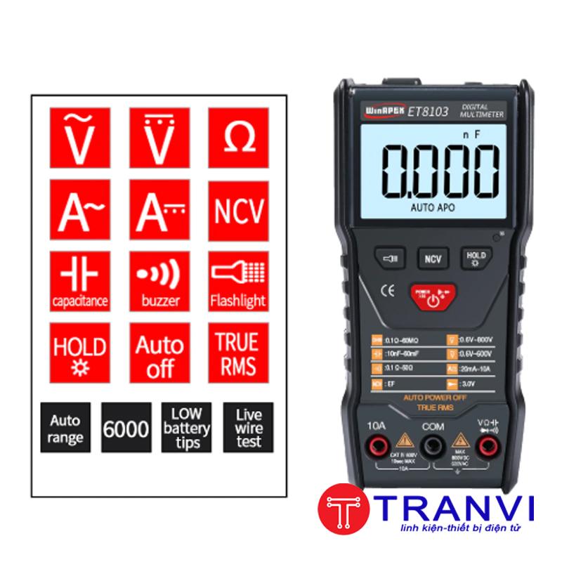 Đồng hồ vạn năng tự động WinAPEX- ET 8103