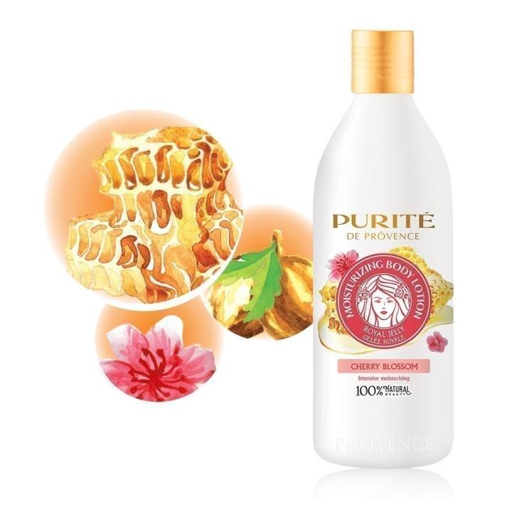 Sữa Dưỡng Thể Thiên Nhiên Purité Anh Đào / Hoa Hồng / Sữa Ong Chúa & Hoa Anh Đào 250ML