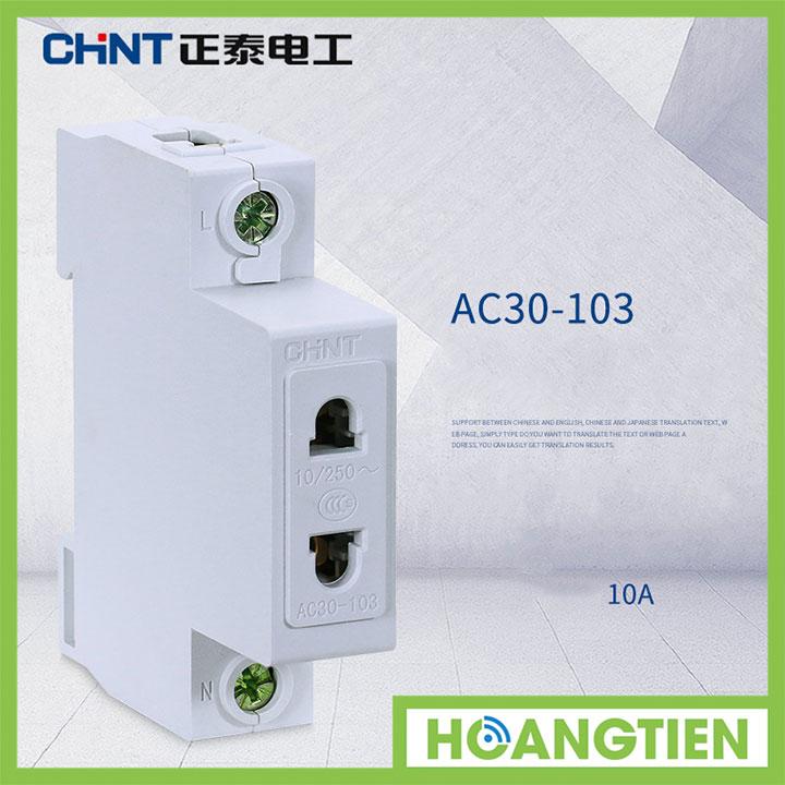 [HCM]Ổ cắm thanh ray 2 chấu CHINT AC30-103