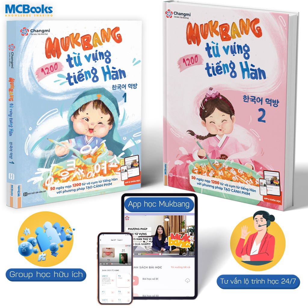 Sách - mukbang 1200 từ vựng tiếng hàn tổng hợp học - bộ giải pháp học từ vựng tiếng hàn