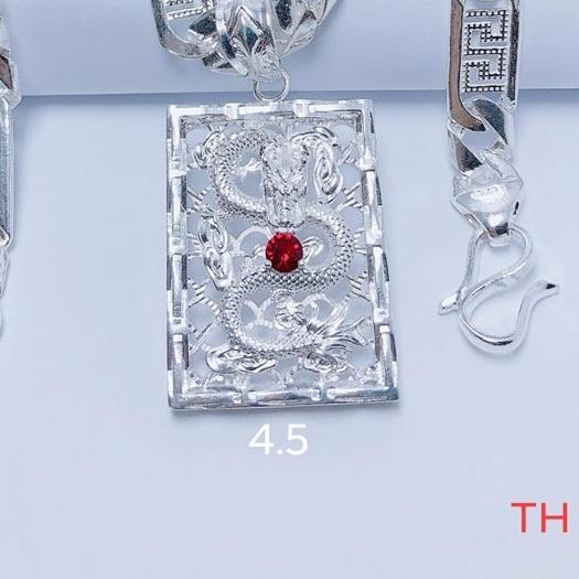 Mặt dây chuyền rồng 3D bằng bạc (chỉ mặt không dây)