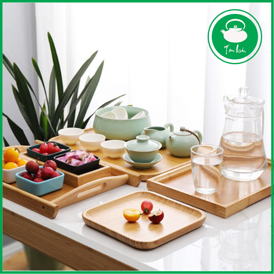 Khay trà gỗ tre tự nhiên nhiều kích cỡ