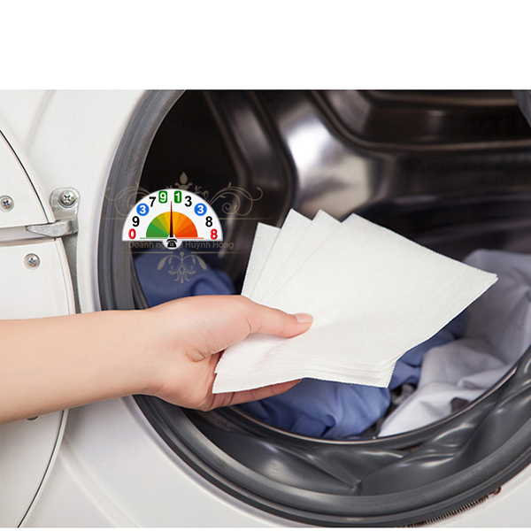 Giấy Giặt hút màu nhuộm Chống Lem Loang màu Quần áo Túi Lưới Giặt Quần Áo Phao Lọc Cặn Bẩn Máy Giặt