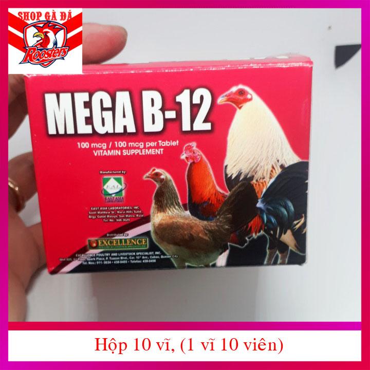 Mega B12 Vĩ 10 Viên Dinh Dưỡng Cho Gà Đá