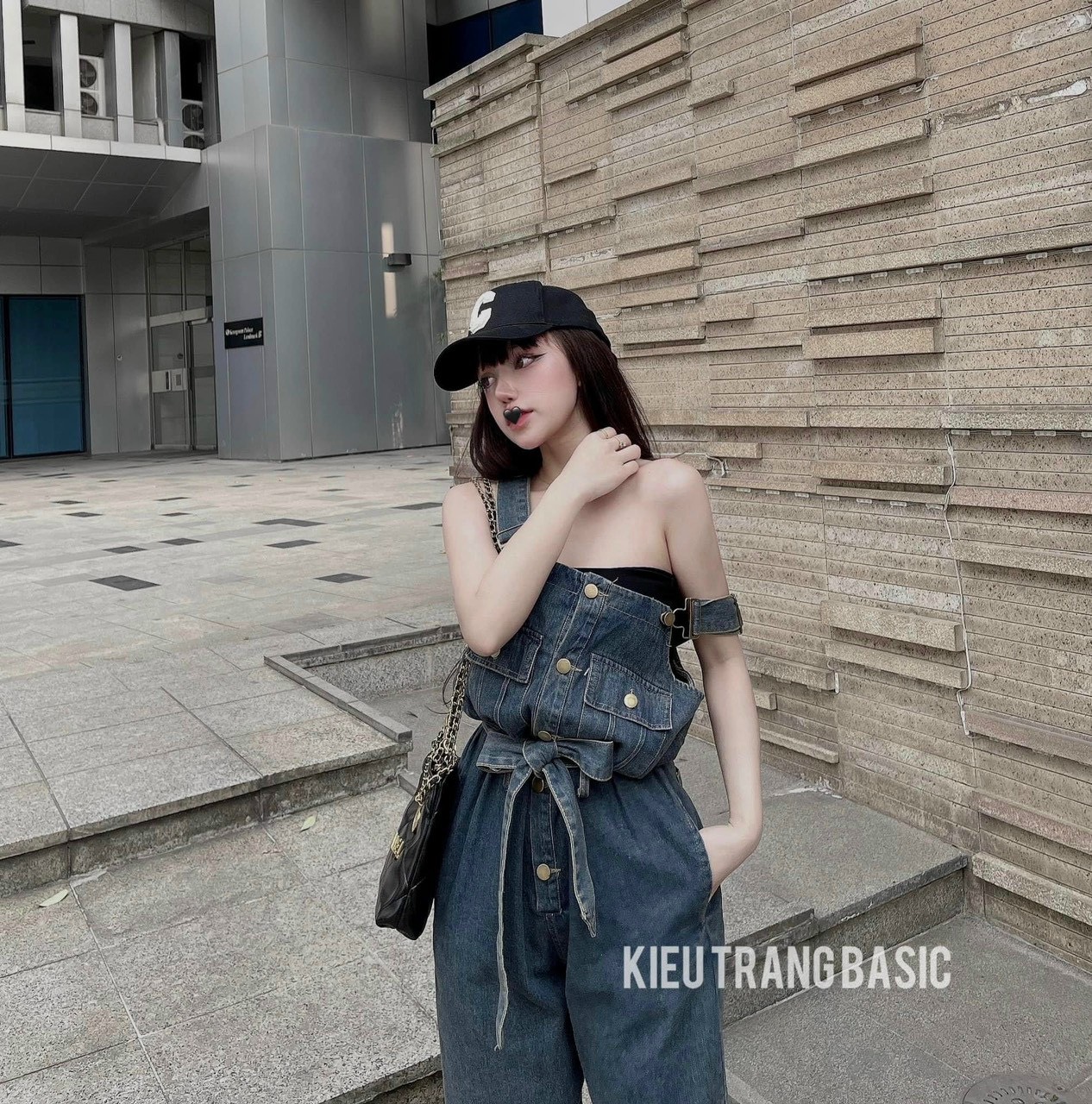 Yếm jean dài (ảnh thật)