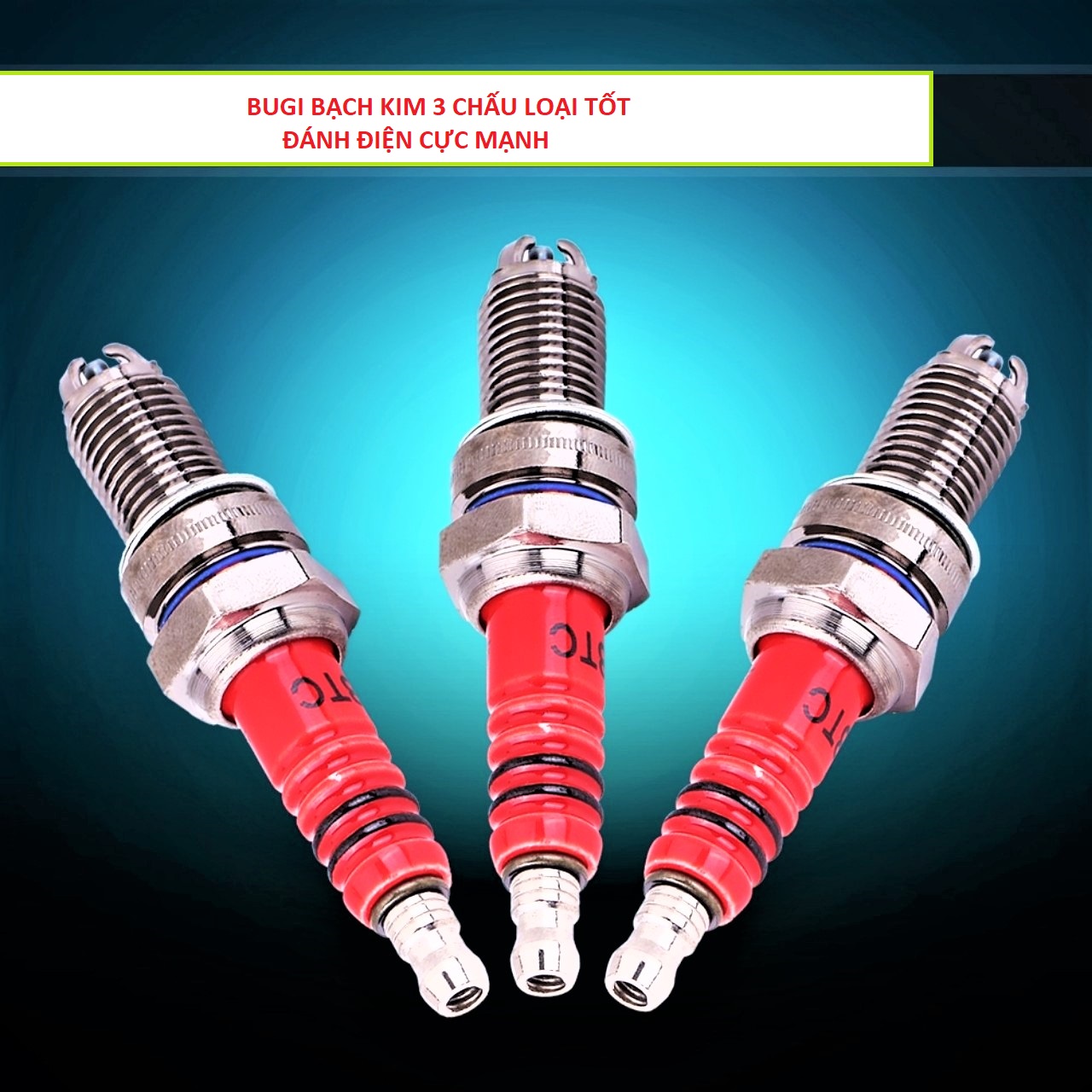 BUGI XE MÁY 3 CHẤU ĐÁNH LỬA CỰC MẠNH CHO CÁC LOẠI XE , BU RI XE MÁY , PHỤ TÙNG XE MÁY , PHỤ KIỆN XE MÁY