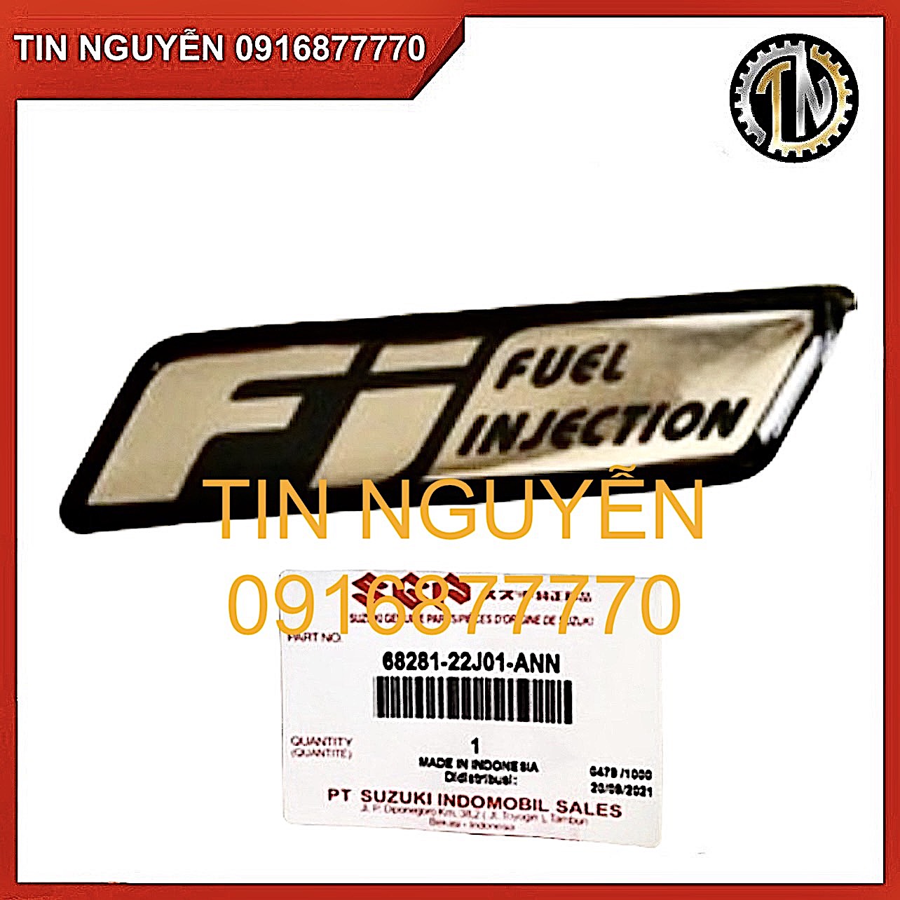 Tem Fi dán đầu xe Satria/ Raider Fi chính hãng Suzuki