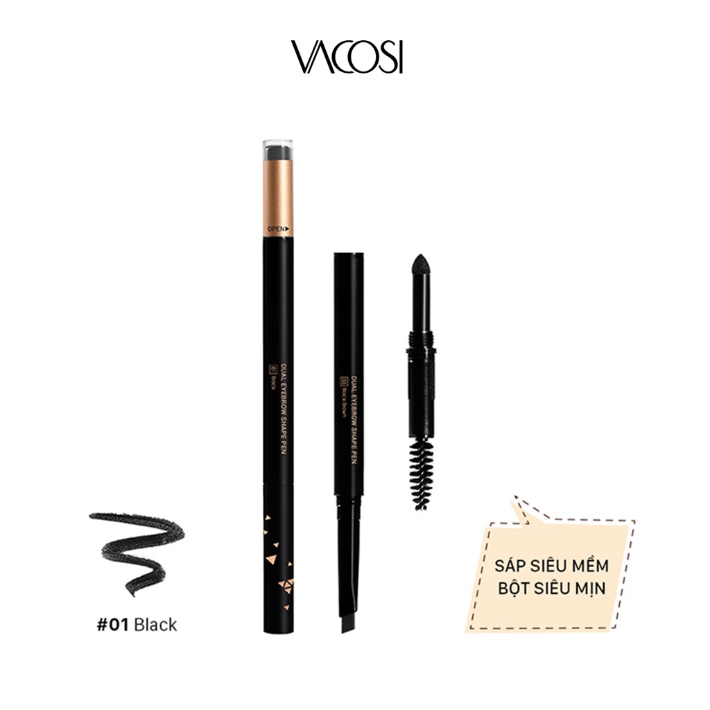 Vacosi Natural Studio Dual EyeBrow Shape Pen