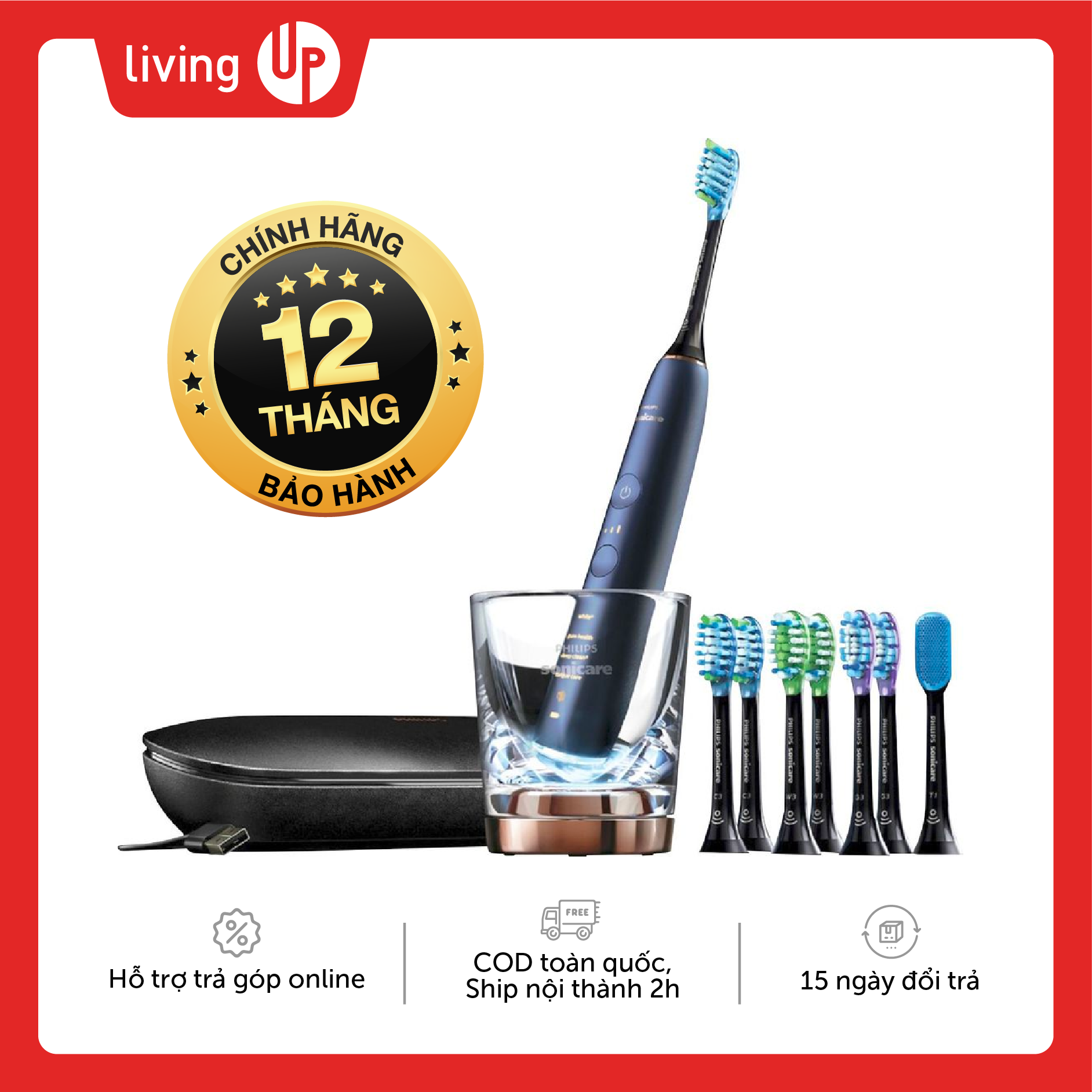 Bàn chải điện Philips Sonicare DiamondClean Smart 9700