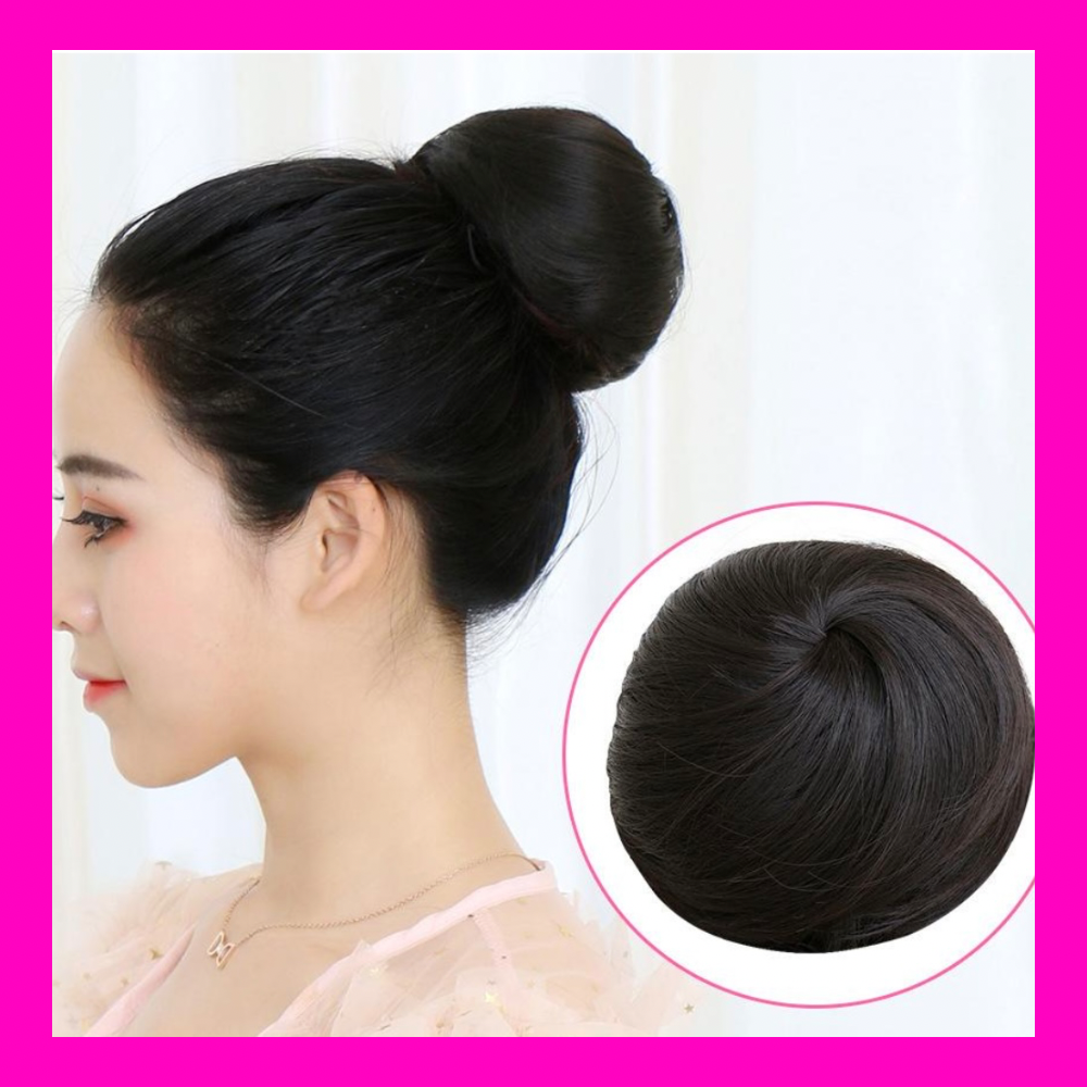 Tóc giả búi xoăn, tóc giả búi xoăn trung niên - hàng cao cấp