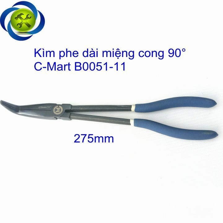 Kìm phe dài miệng cong 90 độ c-mart b0051-11 275mm