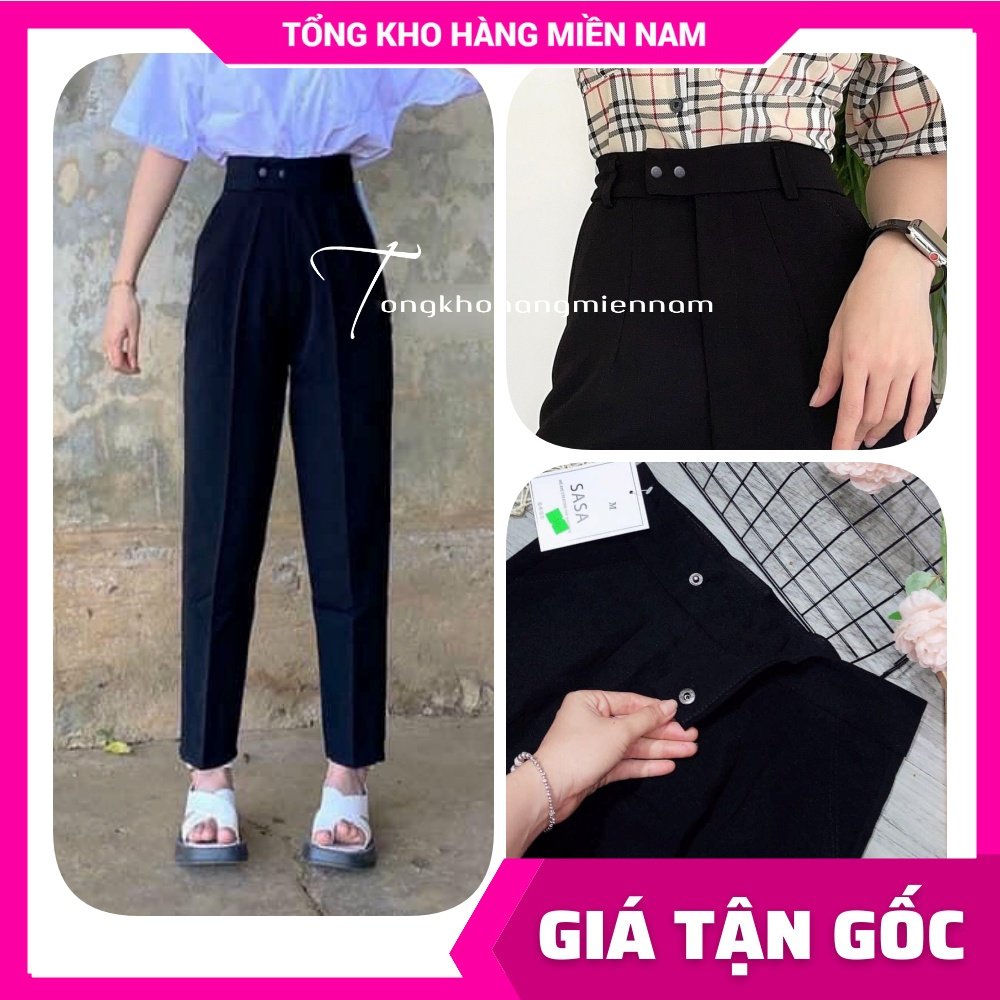 Quần tây công sở nữ chất vải mềm mịn mát lưng phối nút bấm dễ thương có đủ size 🛑 Quần dài nữ 🛑 Quần tây nữ 🛑 Quần công sở 🛑 LT08