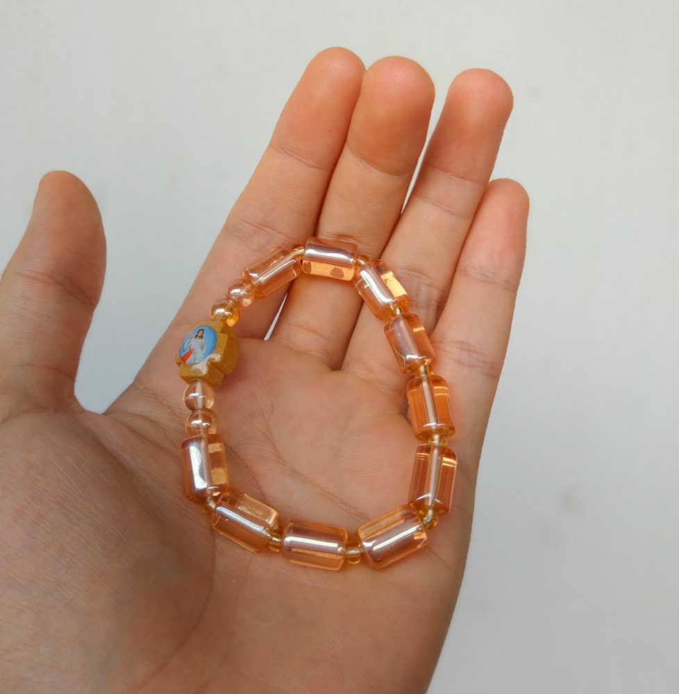 Chuỗi Tràng Hạt Mân Côi đá đốt trúc vàng trong