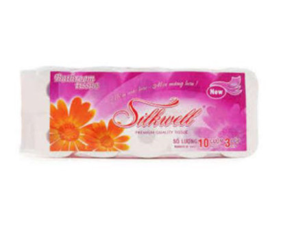Giấy vệ sinh Silkwell tím 10 cuộn 3 lớp
