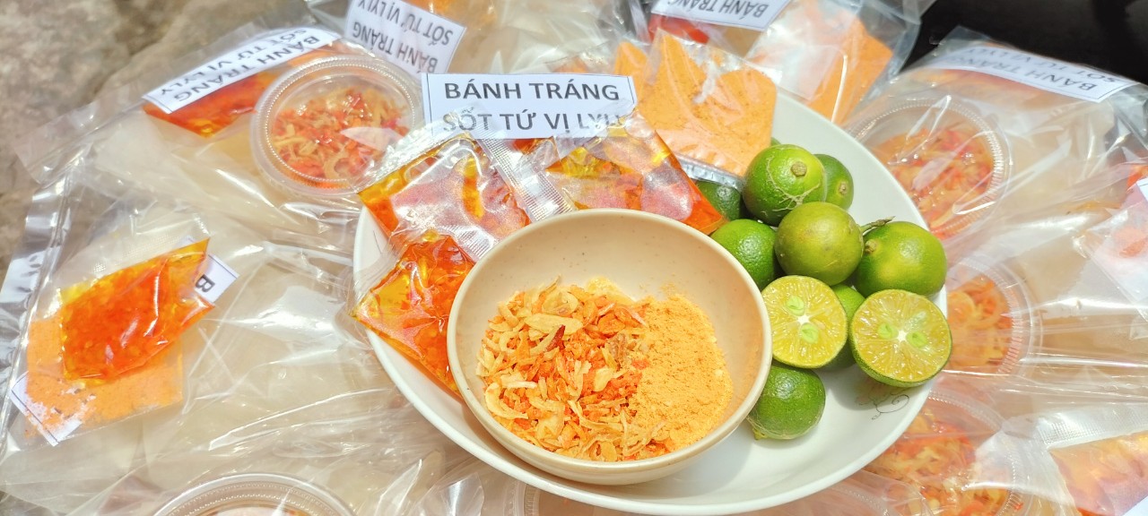 (DẺO CAY) BÁNH TRÁNG CHẤM SỐT TỨ VỊ